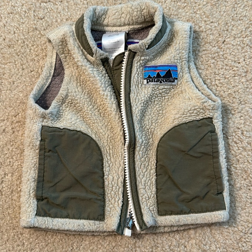 Patagonia 6 mth baby fleece vest